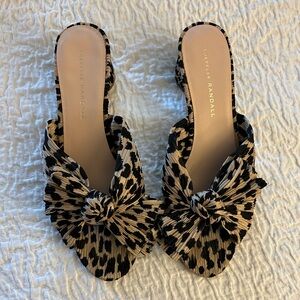 Loeffler Randall Leopard Bow Slides